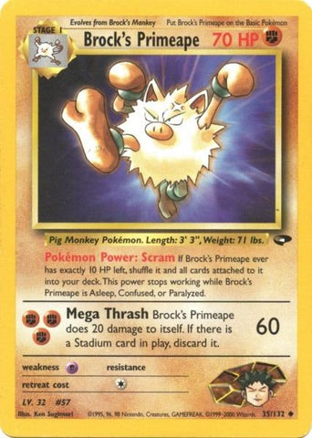 Brock's Primeape (35/132) [Gym Challenge Unlimited] Pokémon