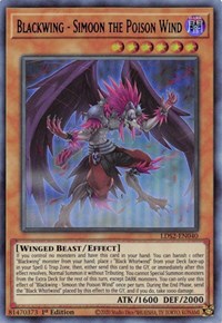Blackwing - Simoon the Poison Wind (Blue) [LDS2-EN040] Ultra Rare Yu-Gi-Oh!