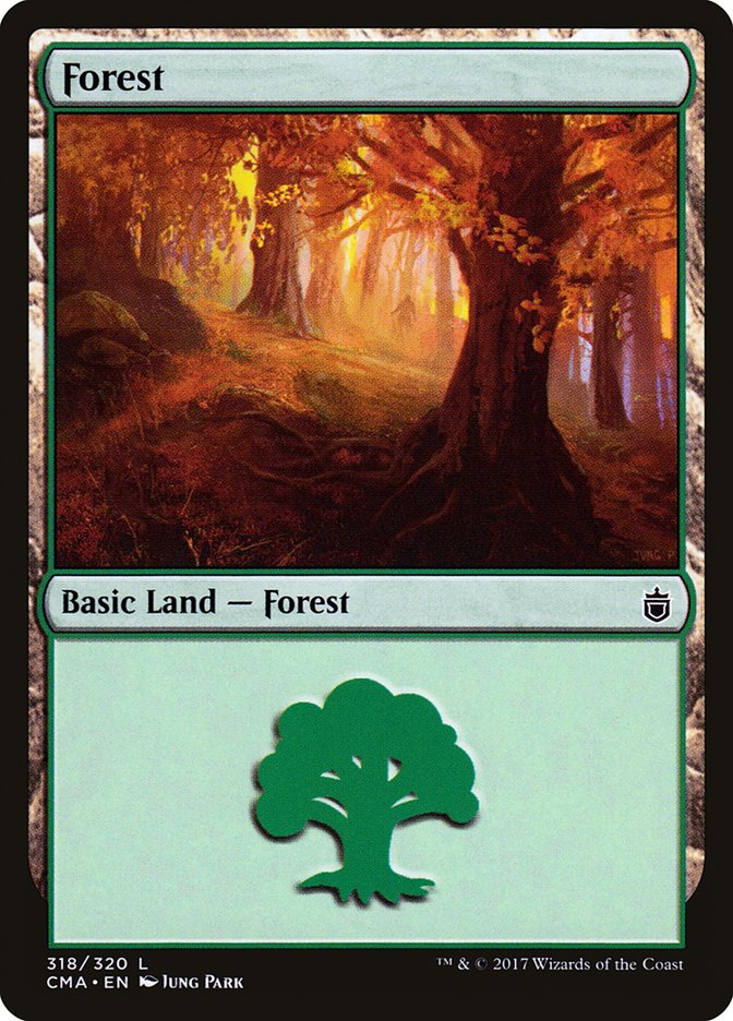 Forest (318) [Commander Anthology] Magic: The Gathering