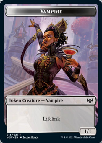 Blood // Vampire (016) Double-Sided Token [Innistrad: Crimson Vow Tokens] Magic: The Gathering