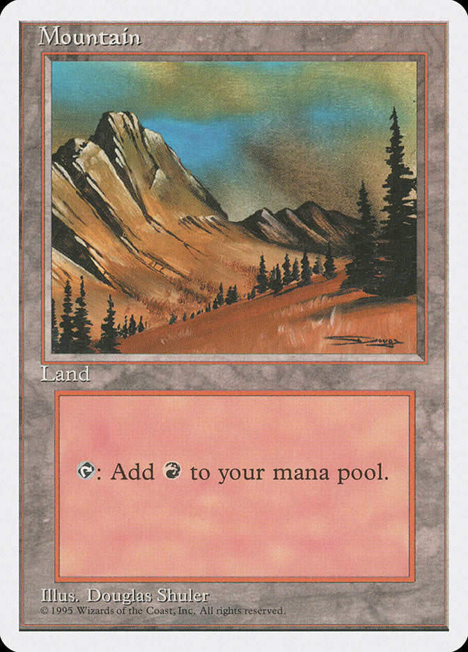 Mountain (375) [Fourth Edition] Magic: The Gathering