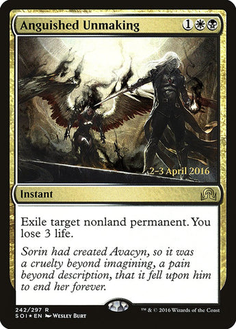 Anguished Unmaking [Shadows over Innistrad Prerelease Promos] Magic: The Gathering