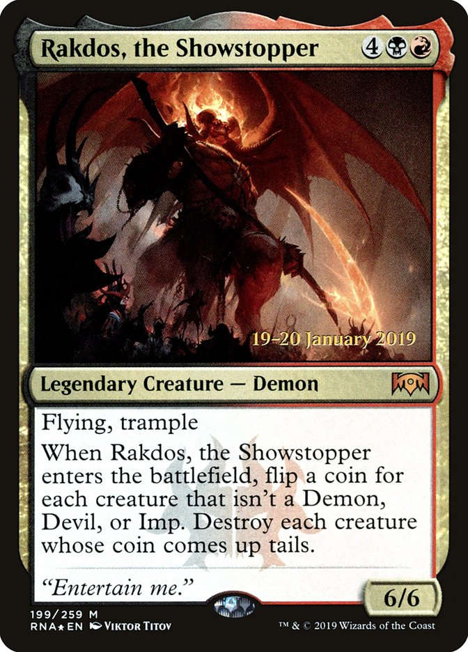 Rakdos, the Showstopper [Ravnica Allegiance Prerelease Promos] Magic: The Gathering