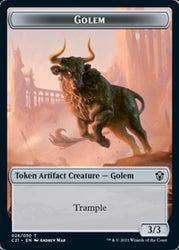 Golem (026) // Thopter Double-Sided Token [Commander 2021 Tokens] Magic: The Gathering