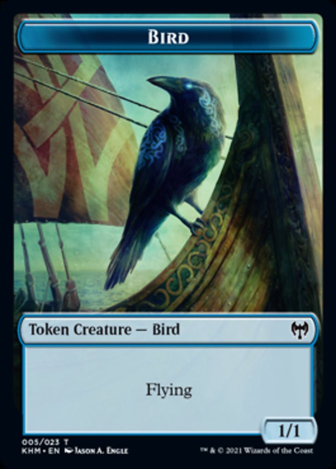 Bird Token [Kaldheim Tokens] Magic: The Gathering