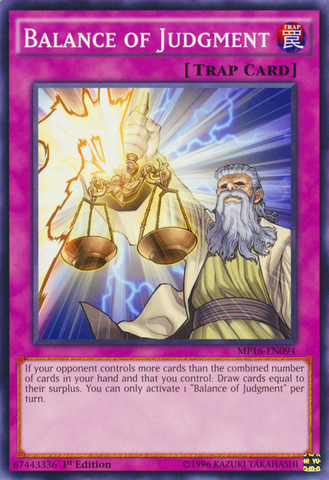 Balance of Judgment [MP16-EN094] Common Yu-Gi-Oh!
