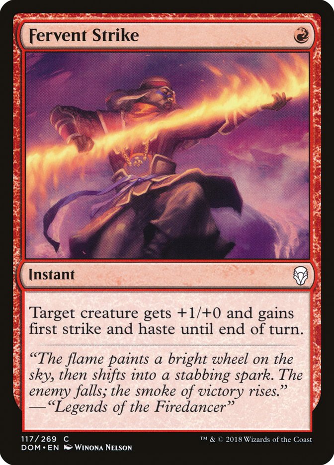 Fervent Strike [Dominaria] Magic: The Gathering