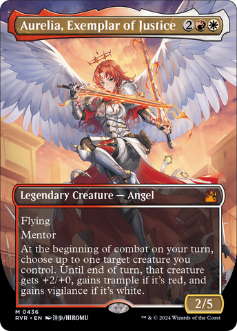 Aurelia, Exemplar of Justice (Anime Borderless) [Ravnica Remastered] Magic: The Gathering