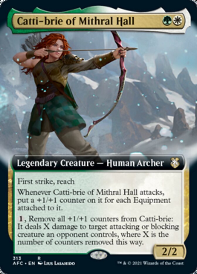 Catti-brie of Mithral Hall (Extended Art) [Dungeons & Dragons: Adventures in the Forgotten Realms Commander] Magic: The Gathering