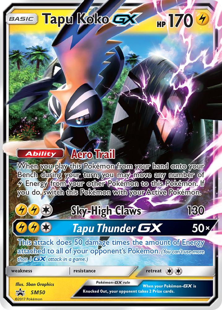 Tapu Koko GX (SM50) [Sun & Moon: Black Star Promos] Pokémon