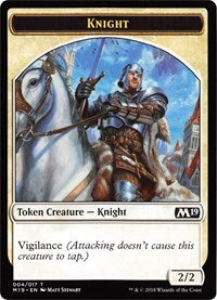 Knight // Goblin Double-Sided Token (Game Night) [Core Set 2019 Tokens] Magic: The Gathering