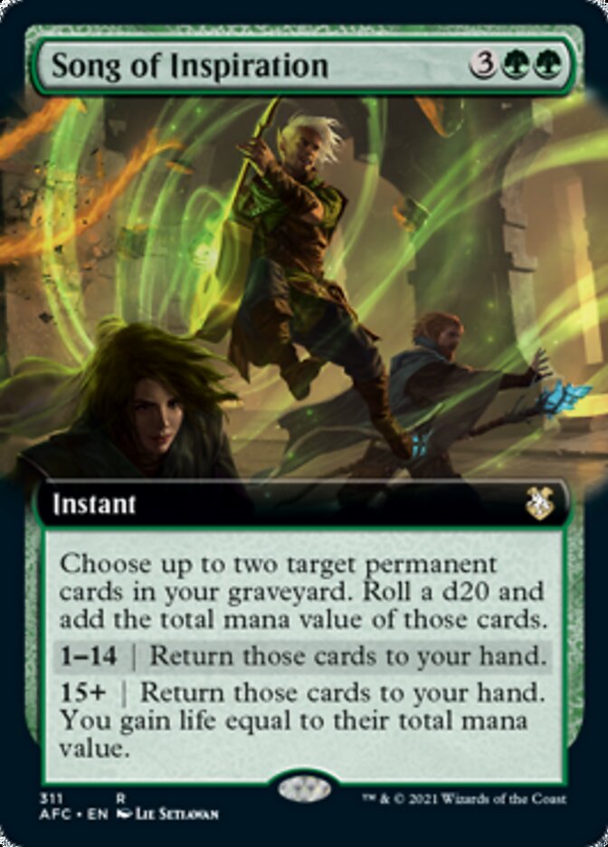 Song of Inspiration (Extended Art) [Dungeons & Dragons: Adventures in the Forgotten Realms Commander] Magic: The Gathering