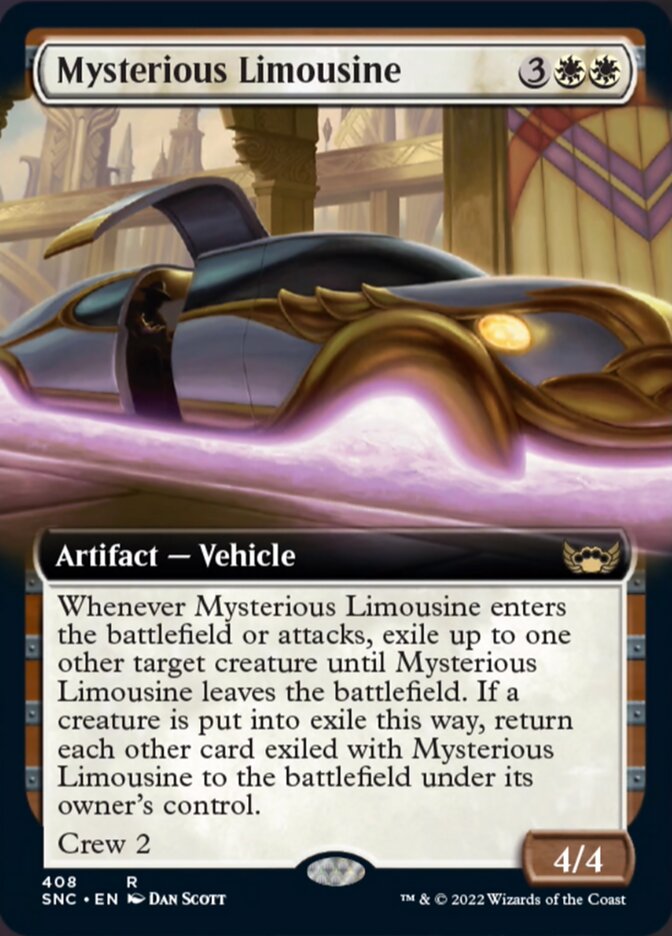 Mysterious Limousine (Extended Art) [Streets of New Capenna] Magic: The Gathering