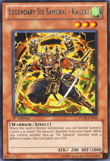 Legendary Six Samurai - Kageki [STOR-EN022] Rare Yu-Gi-Oh!