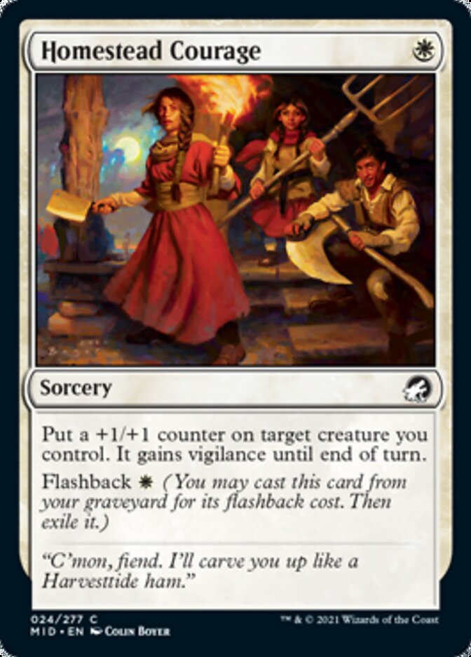 Homestead Courage [Innistrad: Midnight Hunt] Magic: The Gathering