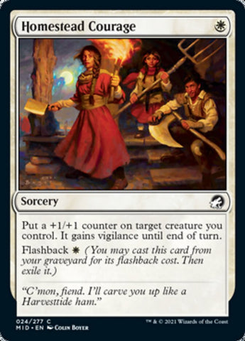 Homestead Courage [Innistrad: Midnight Hunt] Magic: The Gathering