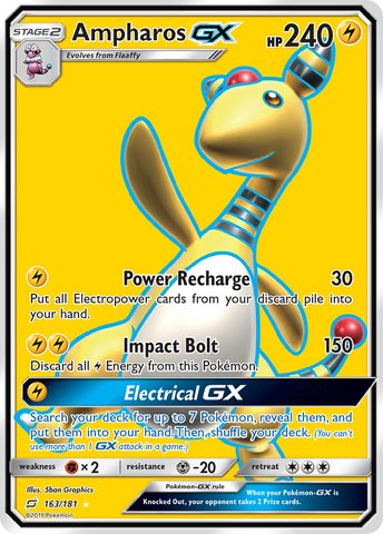 Ampharos GX (163/181) [Sun & Moon: Team Up] Pokémon