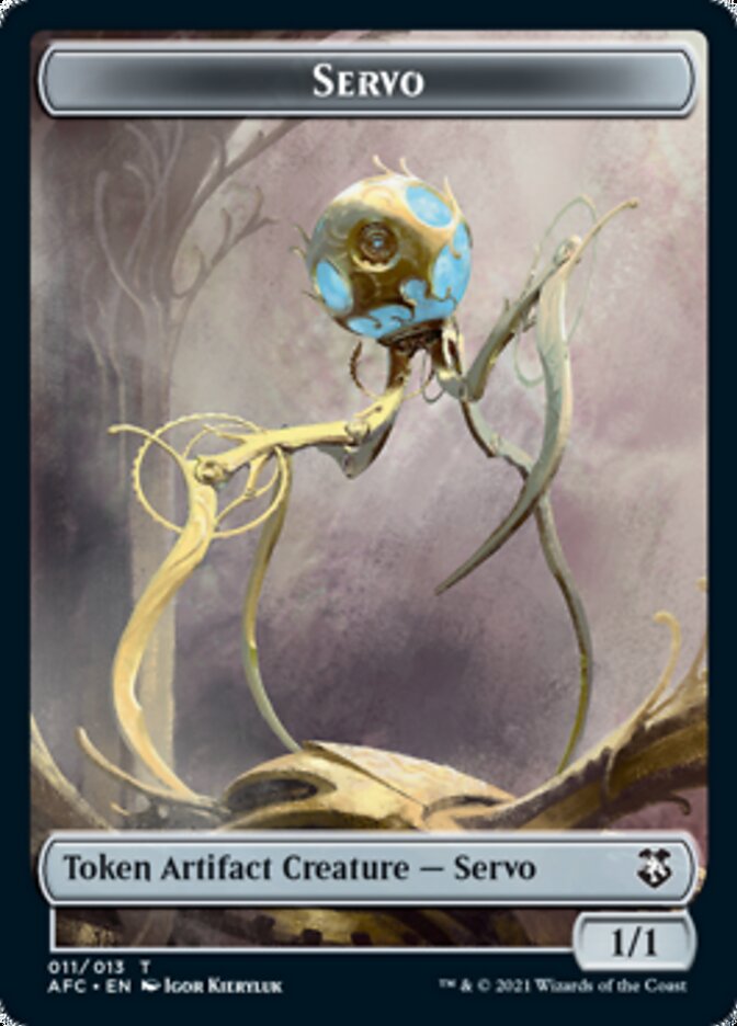 Servo // Zombie Double-Sided Token [Dungeons & Dragons: Adventures in the Forgotten Realms Commander Tokens] Magic: The Gathering