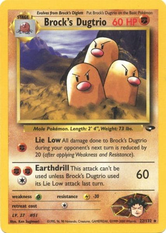 Brock's Dugtrio (22/132) [Gym Challenge Unlimited] Pokémon