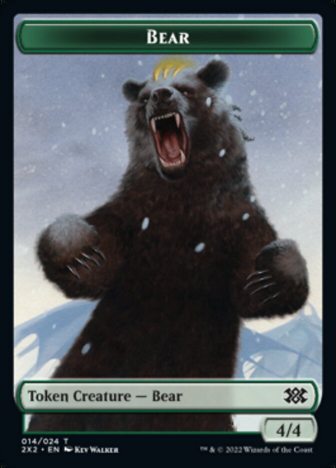 Bear // Phyrexian Golem Double-Sided Token [Double Masters 2022 Tokens] Magic: The Gathering