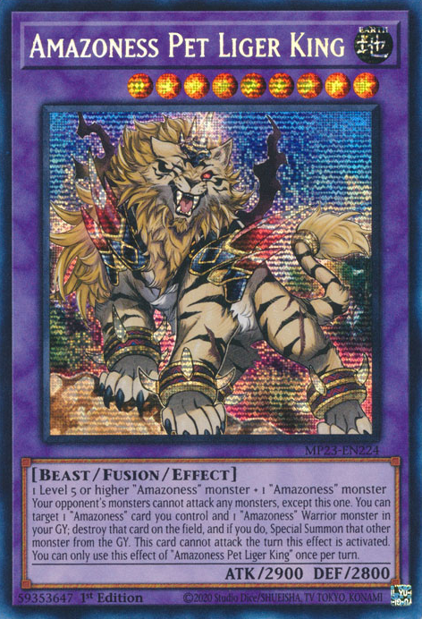 Amazoness Pet Liger King [MP23-EN224] Prismatic Secret Rare Yu-Gi-Oh!