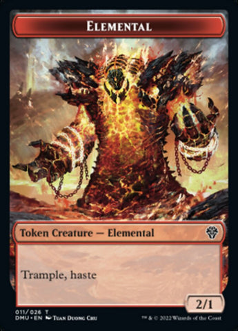 Bird (002) // Elemental Double-Sided Token [Dominaria United Tokens] Magic: The Gathering