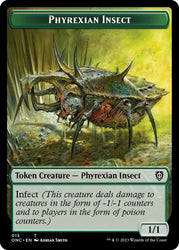 Phyrexian Mite // Phyrexian Insect Double-Sided Token [Phyrexia: All Will Be One Commander Tokens] Magic: The Gathering