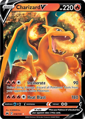 Charizard V (018/159) [Sword & Shield: Crown Zenith] Pokémon