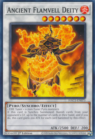 Ancient Flamvell Deity [HAC1-EN075] Parallel Rare Yu-Gi-Oh!