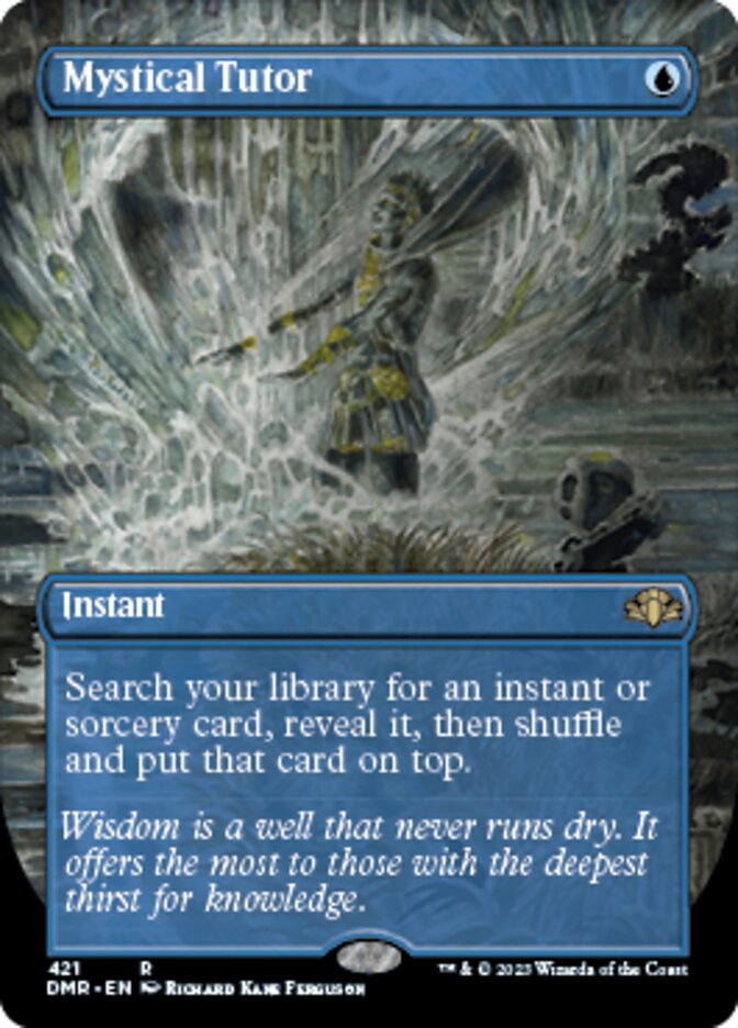 Mystical Tutor (Borderless Alternate Art) [Dominaria Remastered] Magic: The Gathering