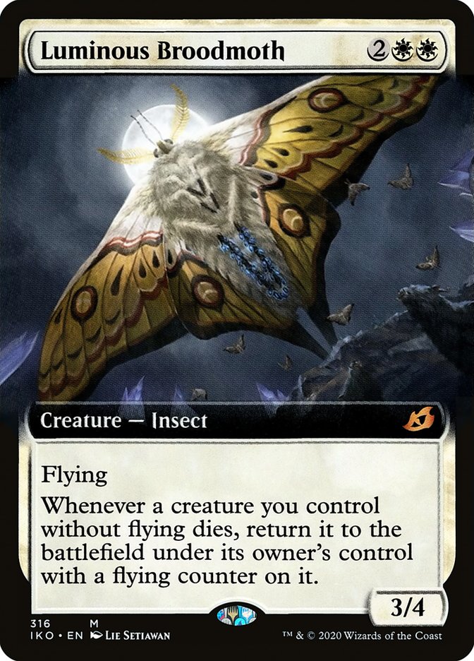 Luminous Broodmoth (Extended Art) (316) [Ikoria: Lair of Behemoths] Magic: The Gathering