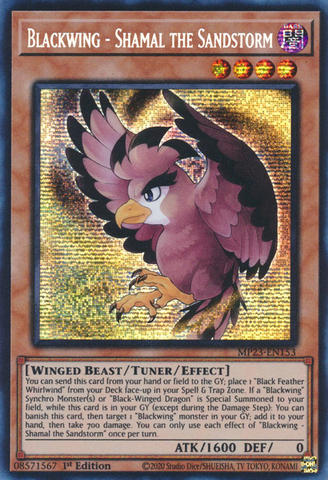 Blackwing - Shamal the Sandstorm [MP23-EN153] Prismatic Secret Rare Yu-Gi-Oh!