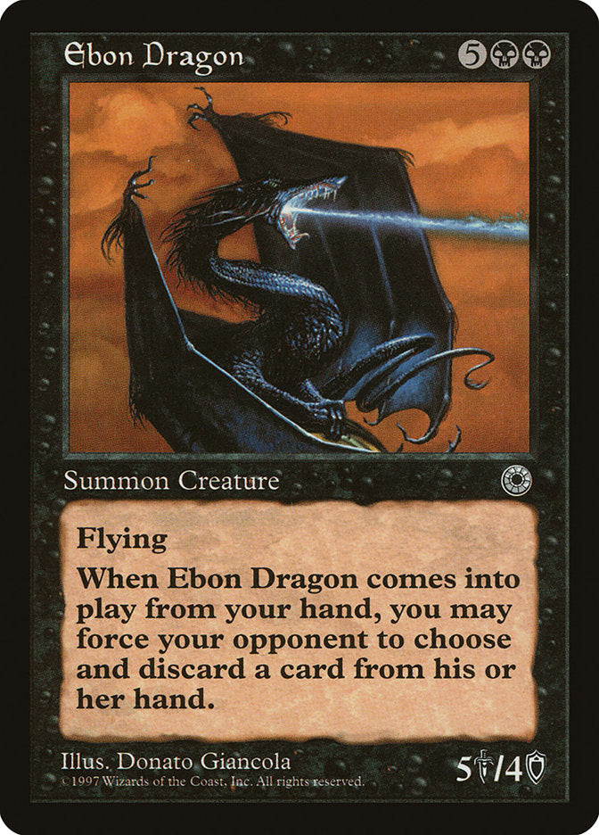 Ebon Dragon [Portal] Magic: The Gathering