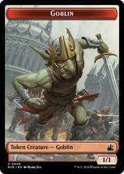 Goblin (0008) // Voja Double-Sided Token [Ravnica Remastered Tokens] Magic: The Gathering