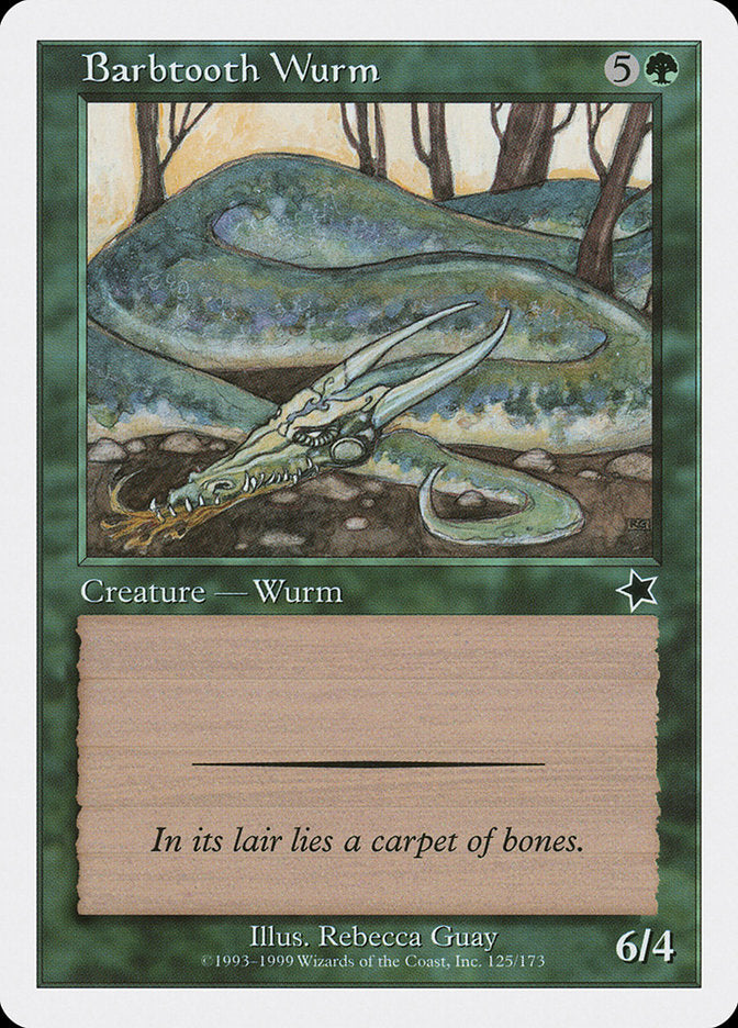 Barbtooth Wurm [Starter 1999] Magic: The Gathering