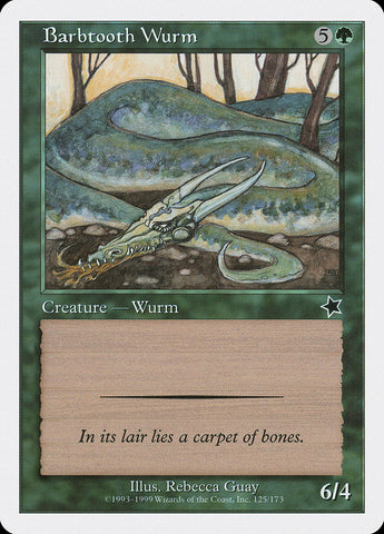 Barbtooth Wurm [Starter 1999] Magic: The Gathering