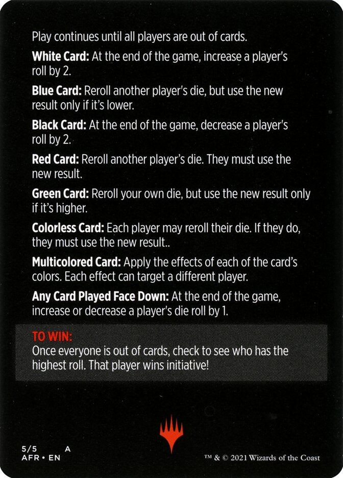 Roll for Initiative (Magic Minigame) [Dungeons & Dragons: Adventures in the Forgotten Realms Minigame] Magic: The Gathering