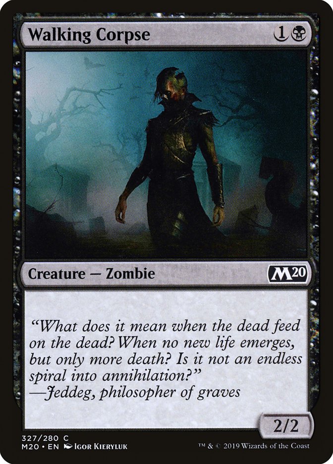 Walking Corpse [Core Set 2020] Magic: The Gathering