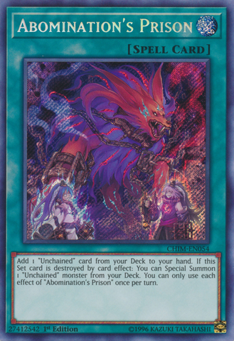 Abomination's Prison [CHIM-EN054] Secret Rare Yu-Gi-Oh!