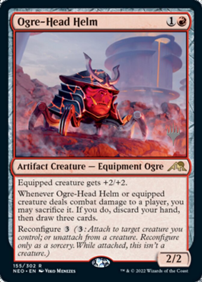 Ogre-Head Helm (Promo Pack) [Kamigawa: Neon Dynasty Promos] Magic: The Gathering