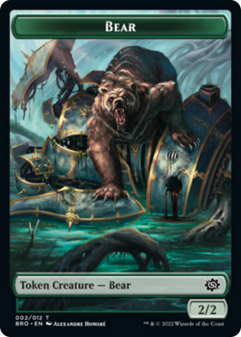 Bear Token [The Brothers' War Tokens] Magic: The Gathering