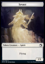 Elephant // Spirit Double-Sided Token [Innistrad: Midnight Hunt Commander Tokens] Magic: The Gathering