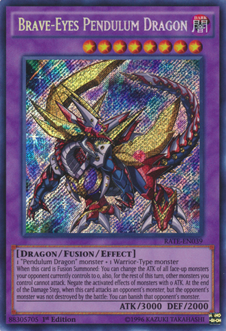Brave-Eyes Pendulum Dragon [RATE-EN039] Secret Rare Yu-Gi-Oh!