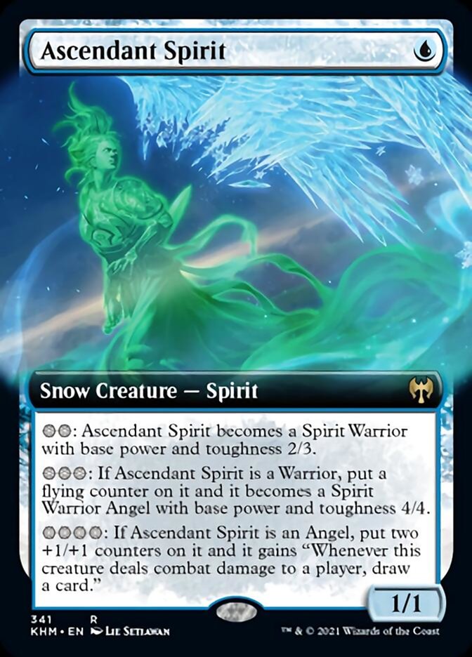 Ascendant Spirit (Extended Art) [Kaldheim] Magic: The Gathering