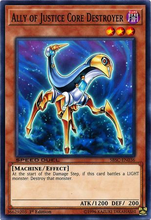 Ally of Justice Core Destroyer [SBSC-EN036] Common Yu-Gi-Oh!