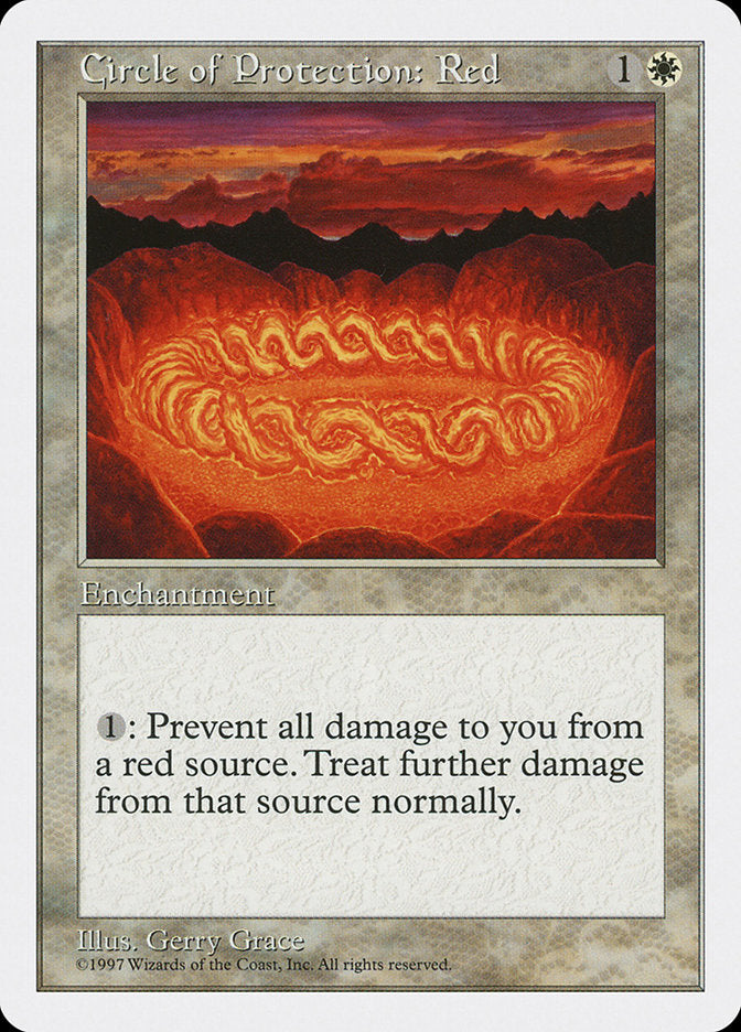 Circle of Protection: Red [Fifth Edition] Magic: The Gathering