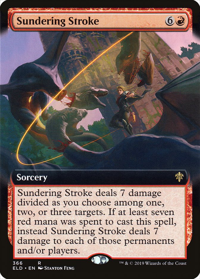 Sundering Stroke (Extended Art) [Throne of Eldraine] Magic: The Gathering