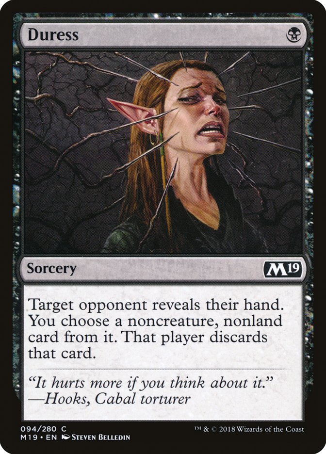 Duress [Core Set 2019] Magic: The Gathering