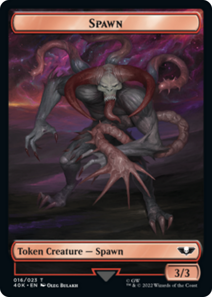 Spawn // Astartes Warrior Double-Sided Token [Warhammer 40,000 Tokens] Magic: The Gathering