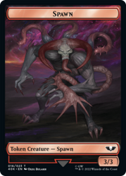 Spawn // Blue Horror Double-Sided Token [Warhammer 40,000 Tokens] Magic: The Gathering